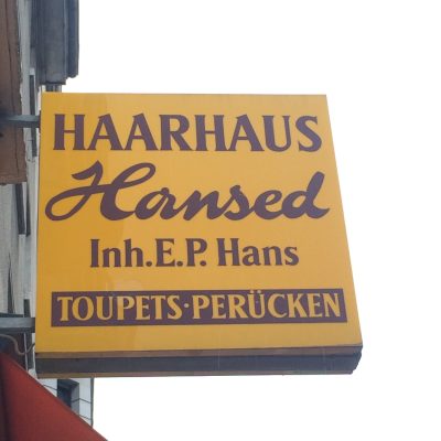 Haarhaus Hansel - Friseursalon Werbeschild